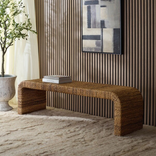 Akina Woven Abaca Bench