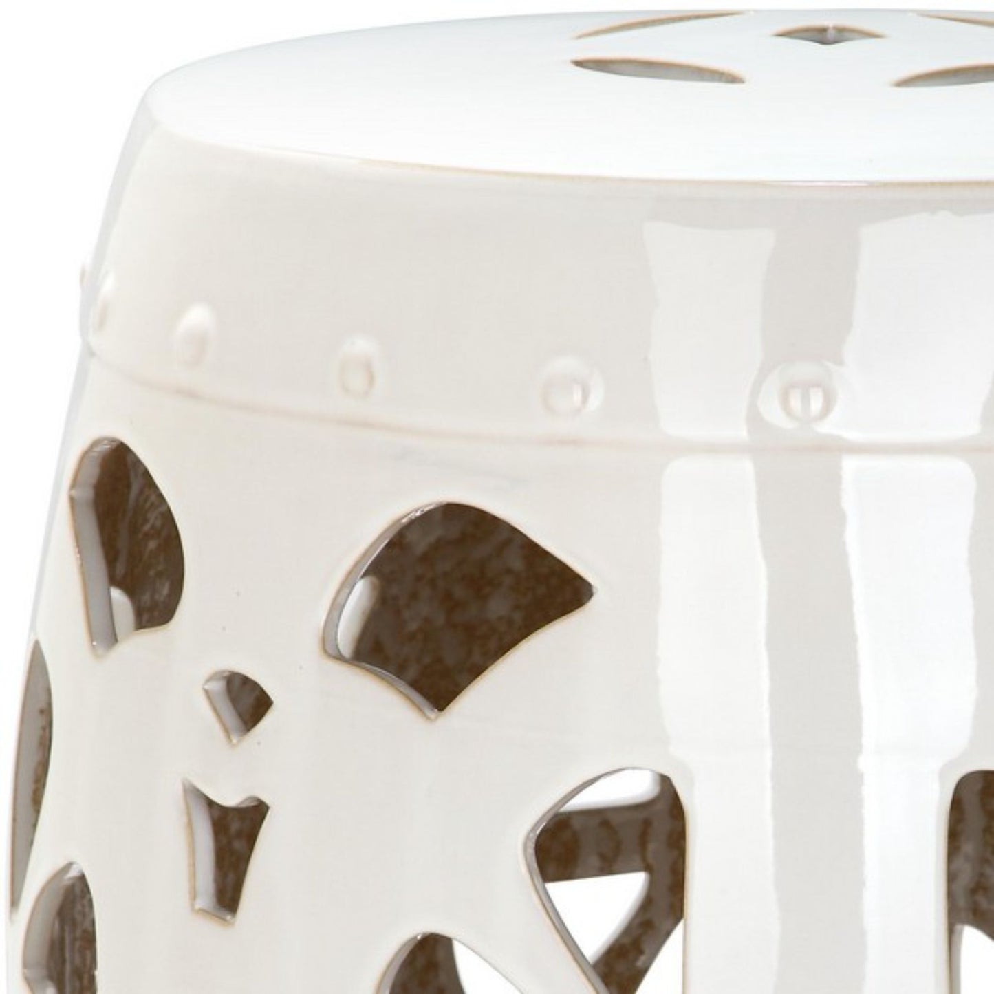 Stencil Blossom Garden Stool