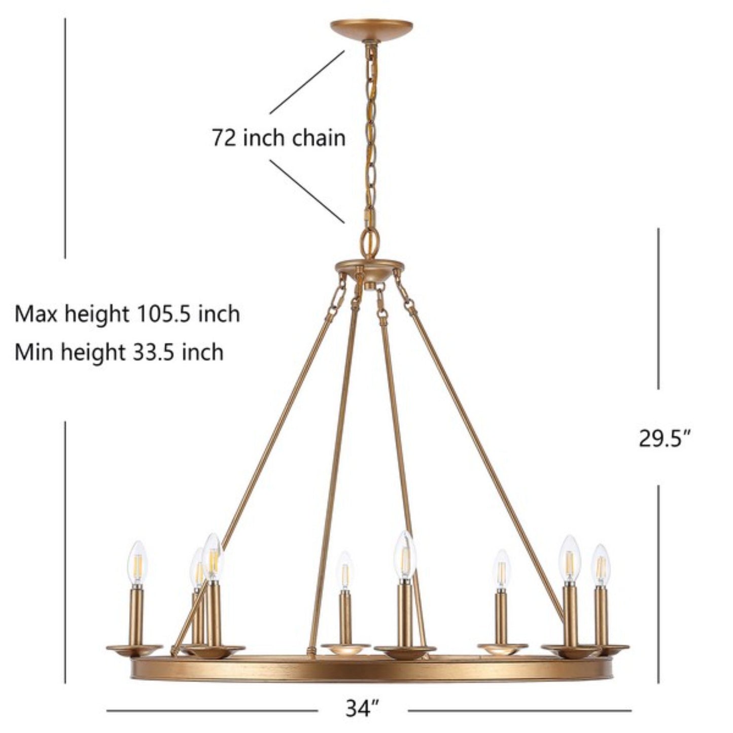 FAUNA 8LT CHANDELIER