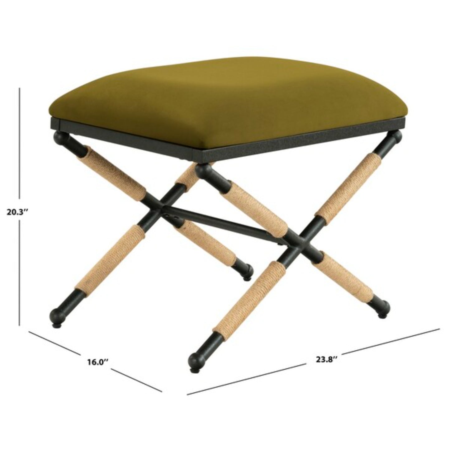 Carmelo Hemp Wrapped Ottoman