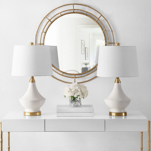 SET of 2 MARLOWE GLASS TABLE LAMP