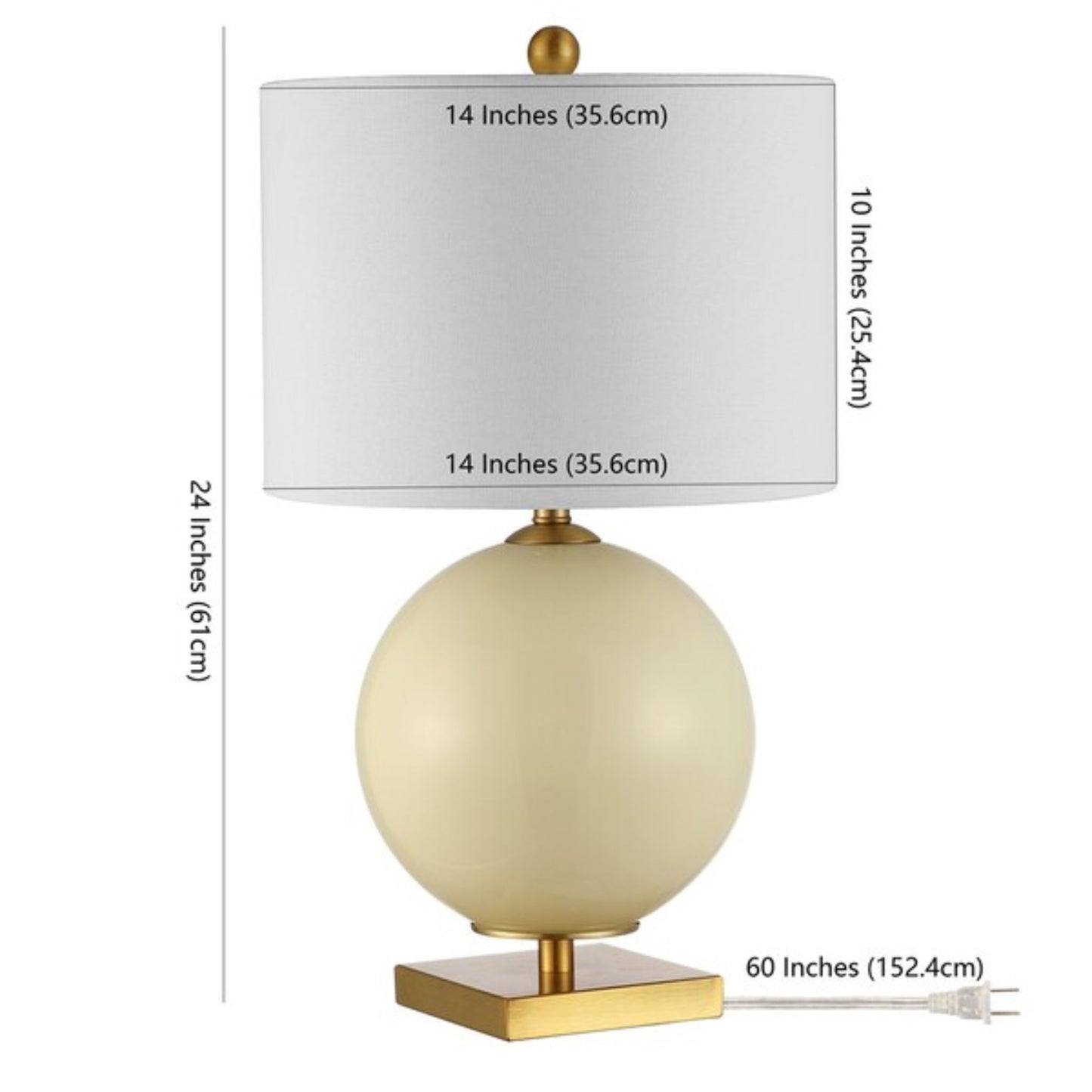SET of 2 ANINA GLASS TABLE LAMPS