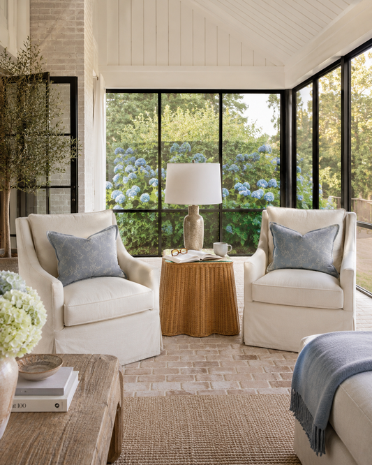 Hylda Square Rattan Accent Table