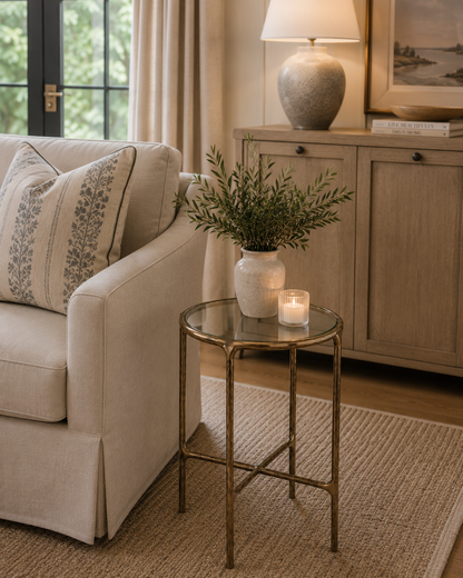 Jessa Forged Metal Round End Table