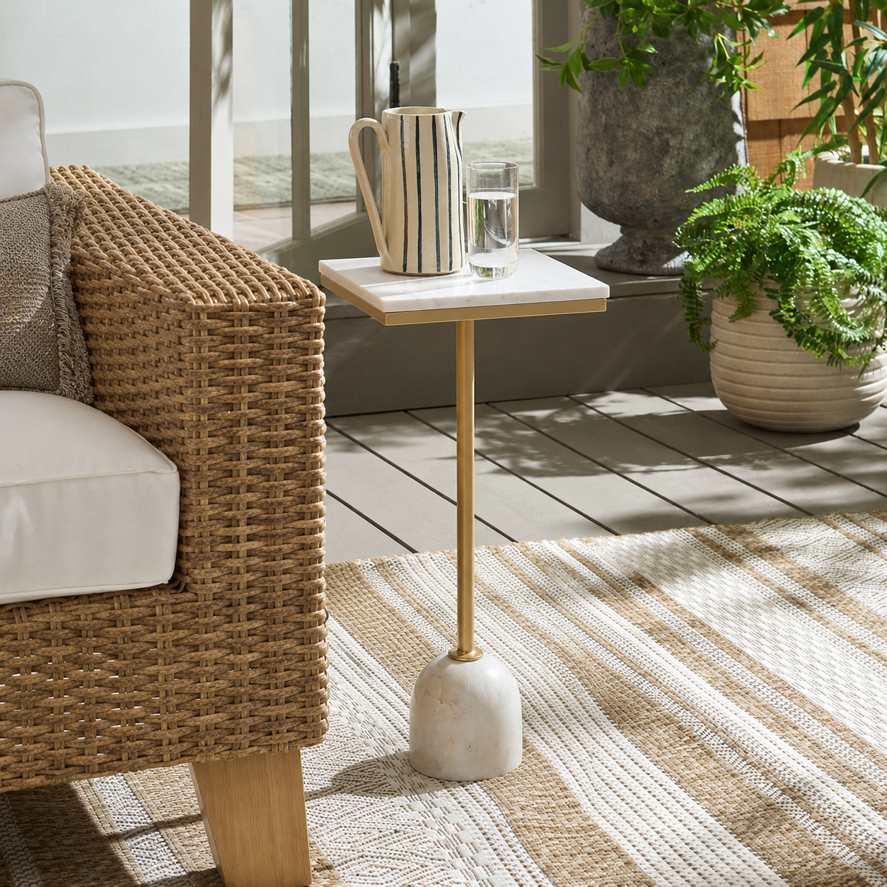 Devota Square Drink Accent Table