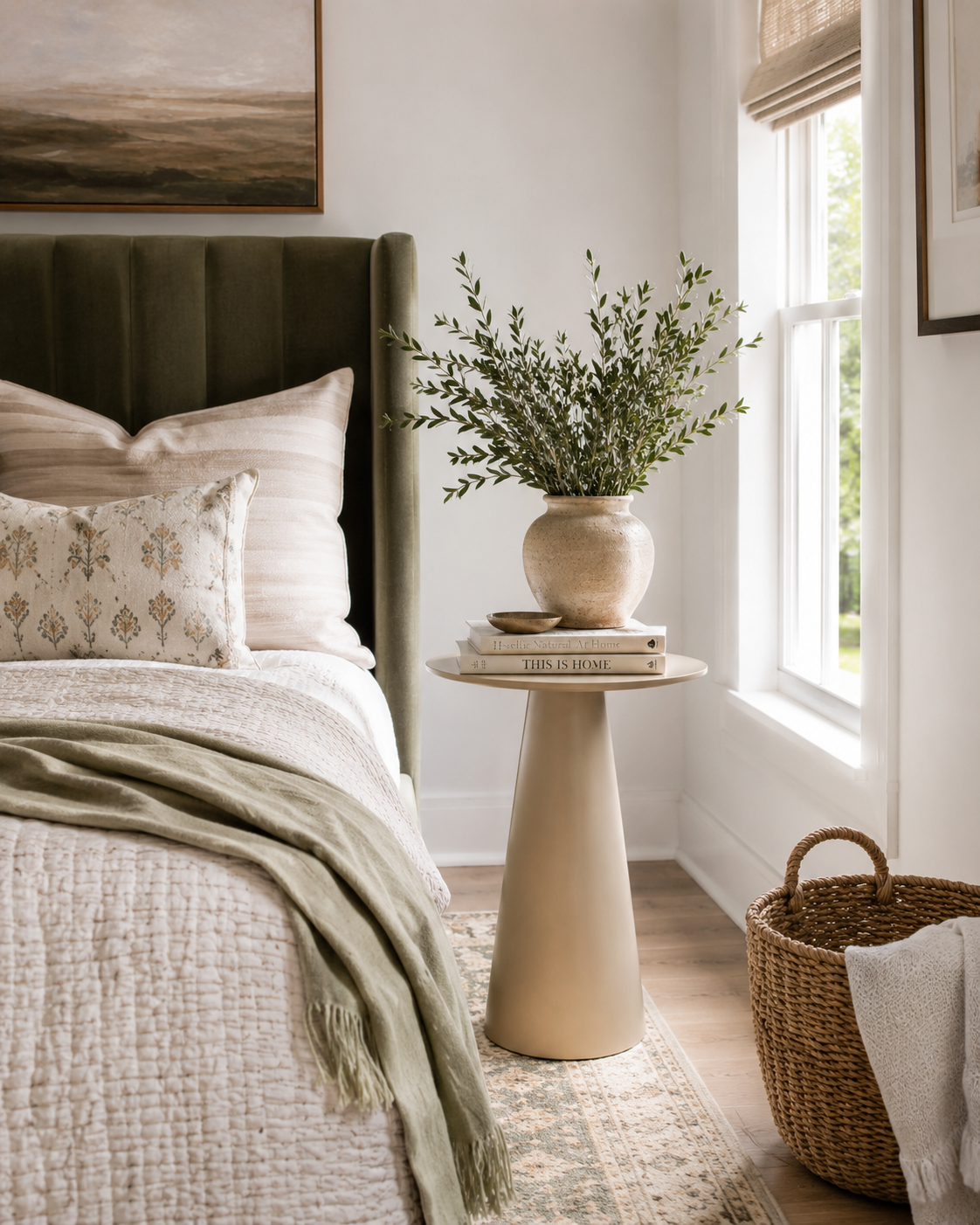 Nurem Tall Ceramic Side Table