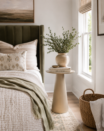 Nurem Tall Ceramic Side Table