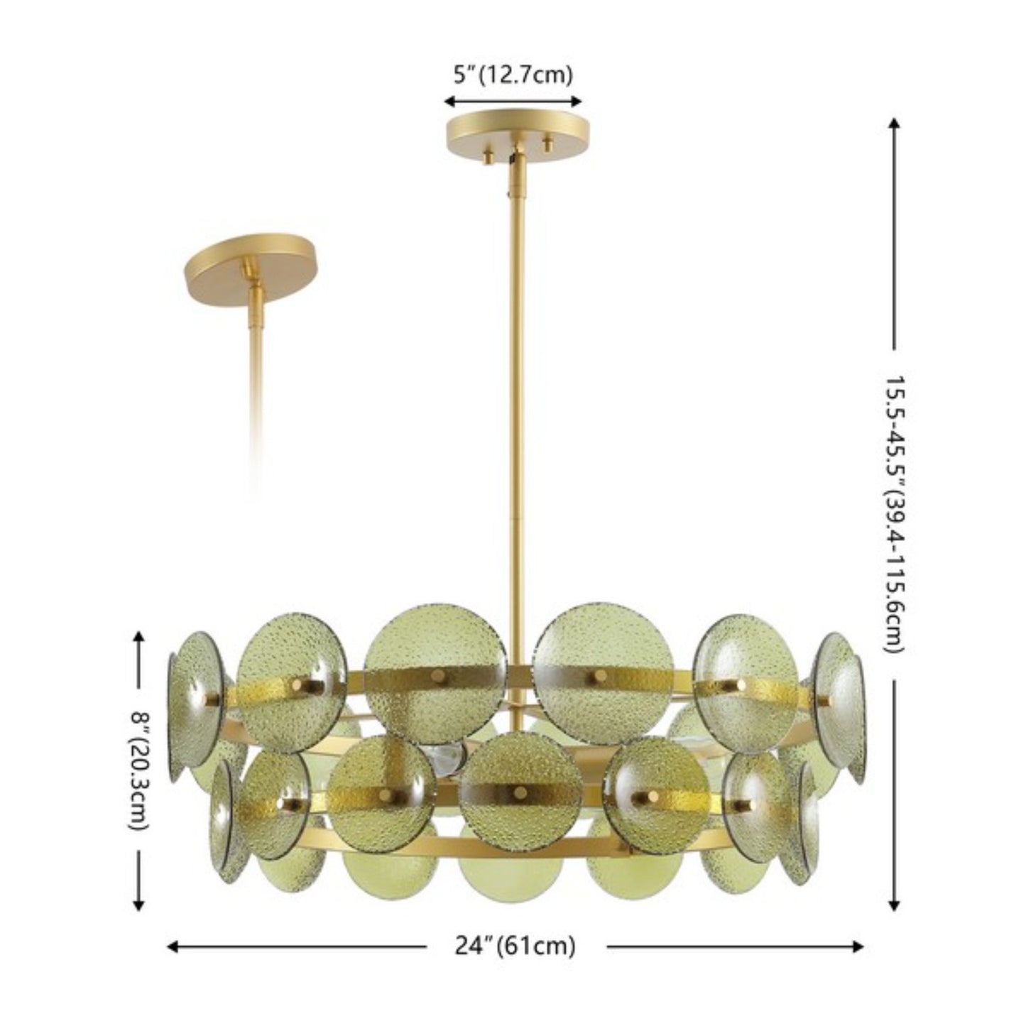MARTINI GLASS / METAL CHANDELIER