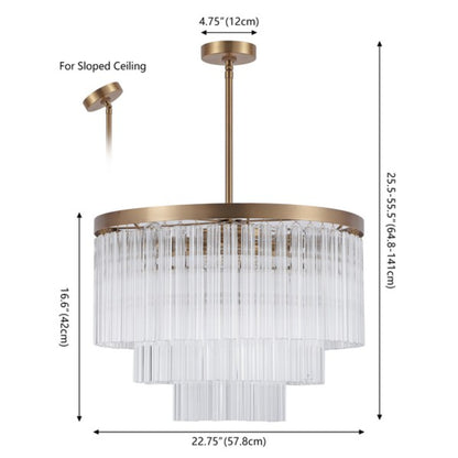 Alayne Round Tiered Glass Chandelier