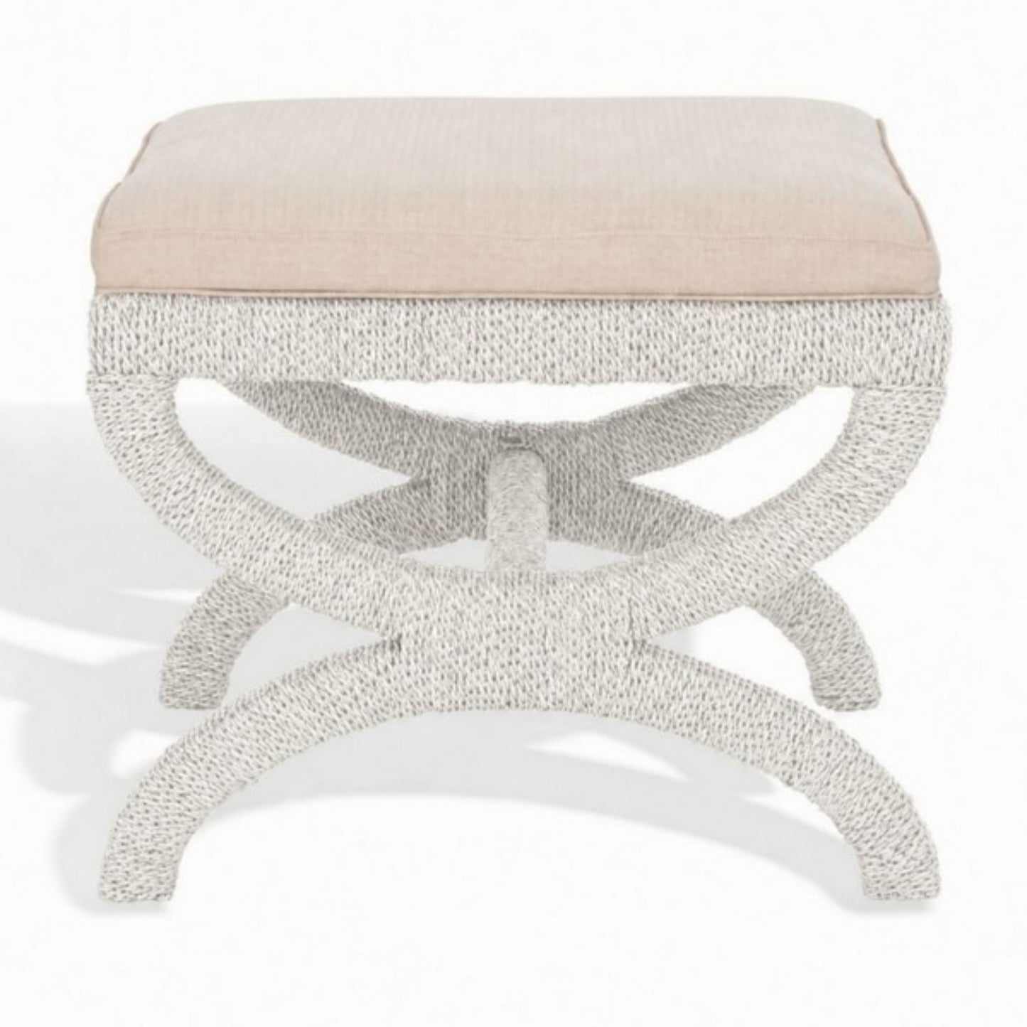 Aikan Woven Sea Grass Ottoman