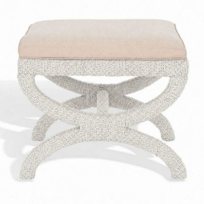 Aikan Woven Sea Grass Ottoman