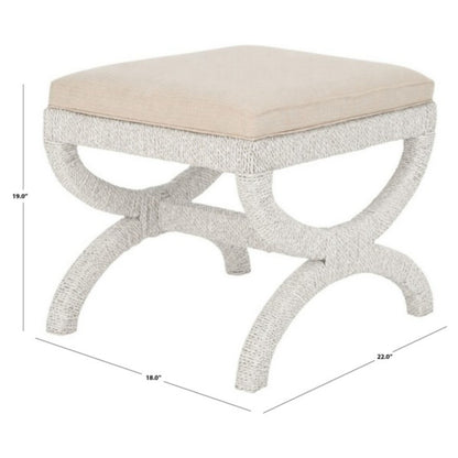 Aikan Woven Sea Grass Ottoman