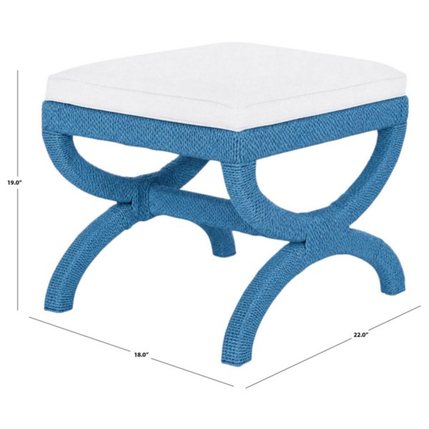 Aikan Woven Sea Grass Ottoman
