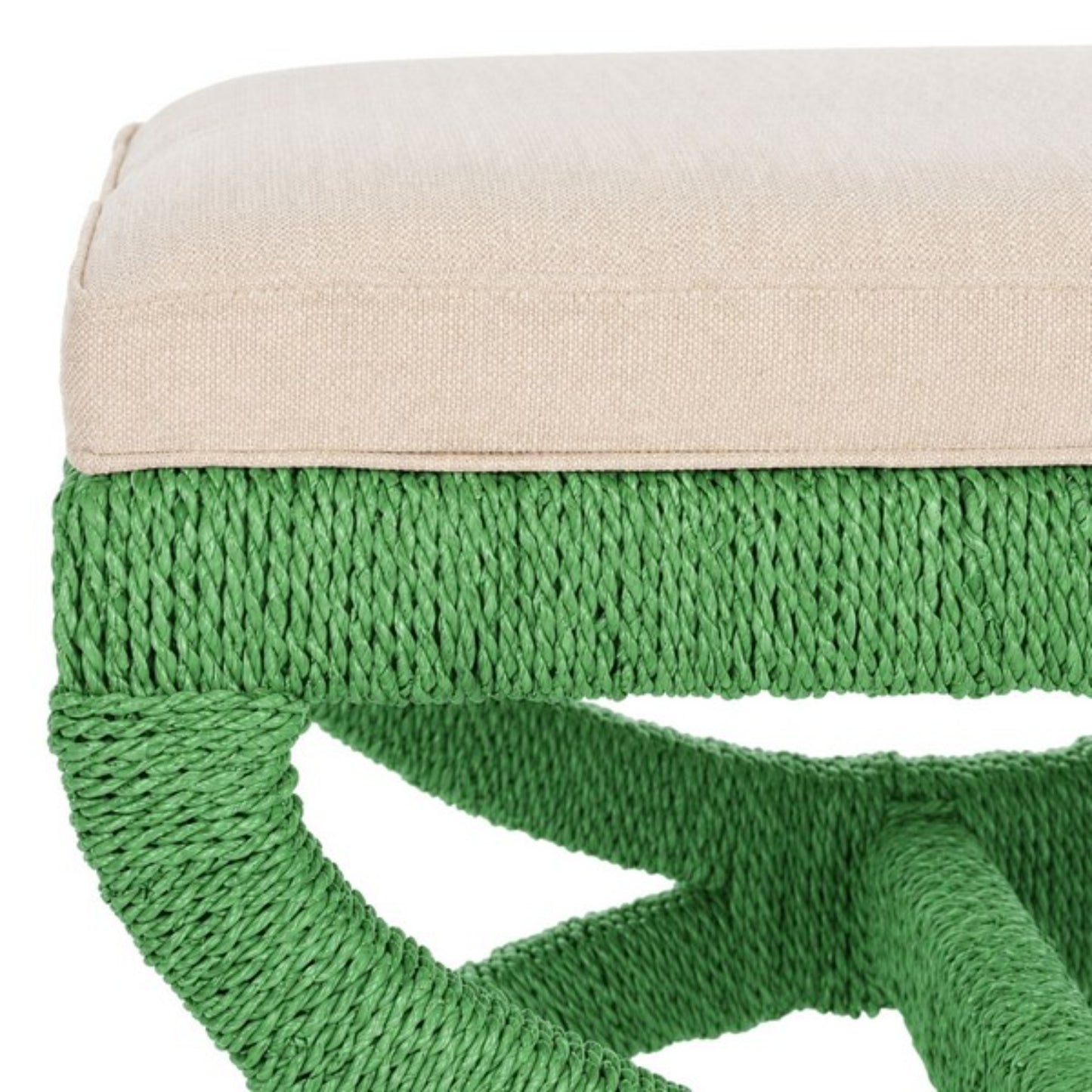 Aikan Woven Sea Grass Ottoman