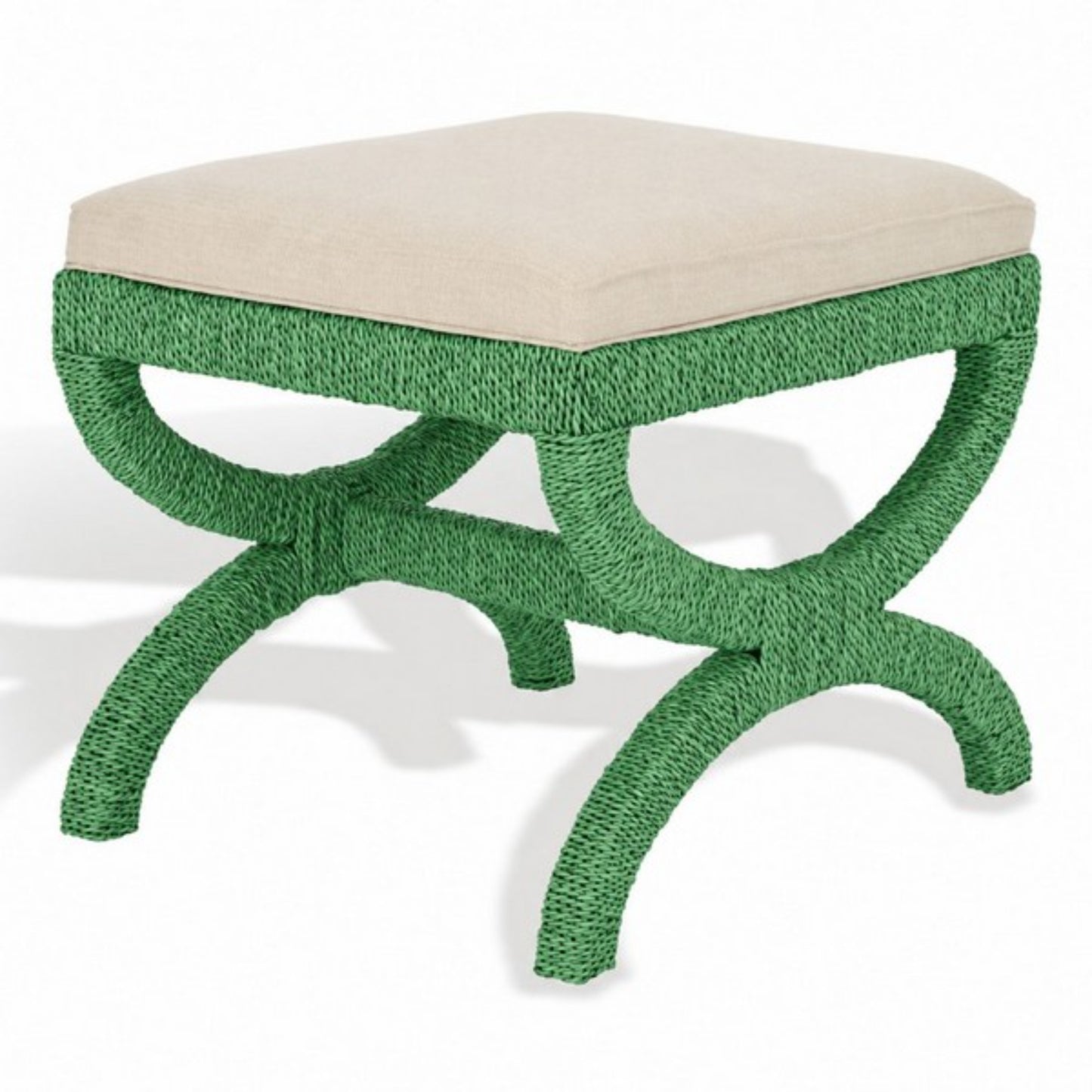 Aikan Woven Sea Grass Ottoman