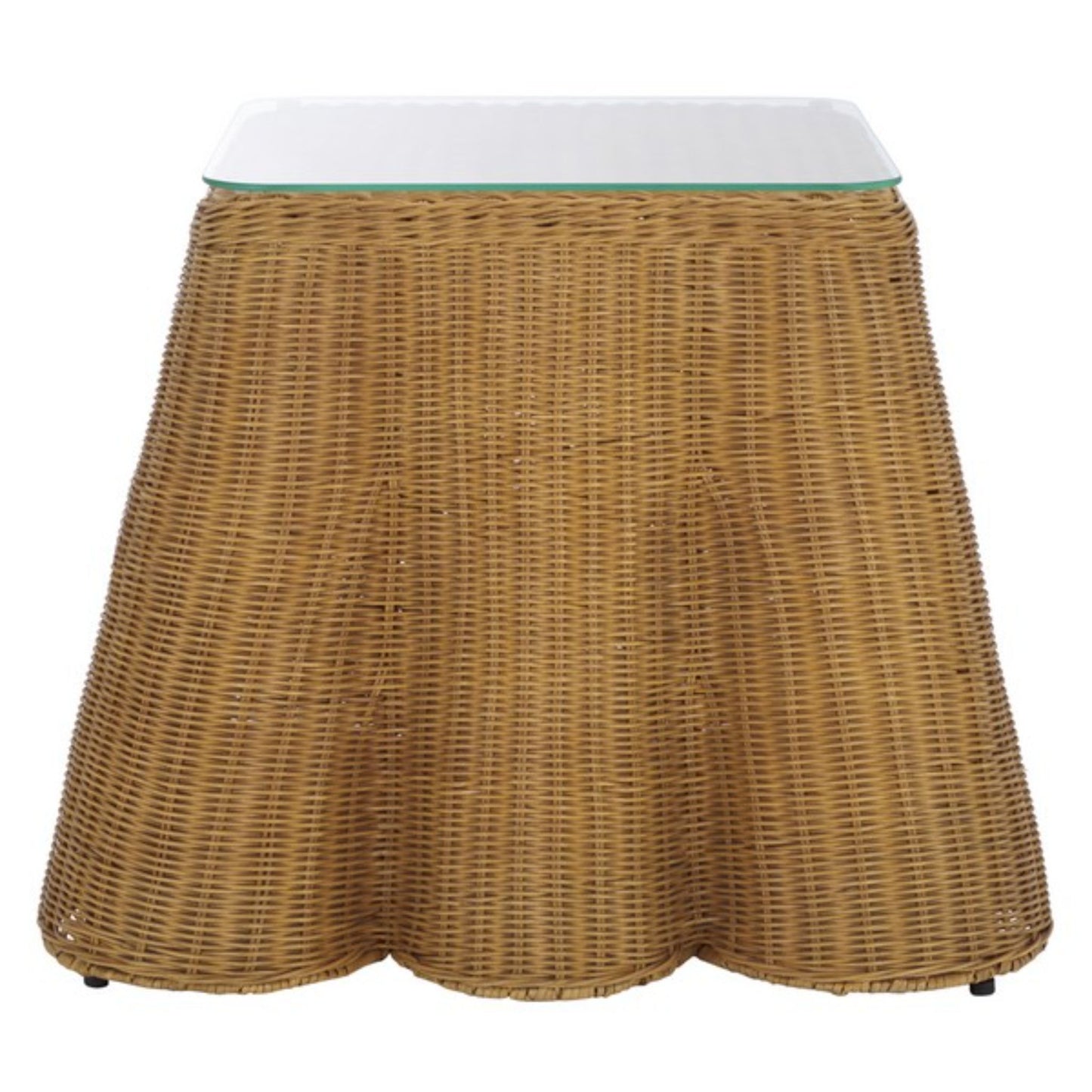 Hylda Square Rattan Accent Table