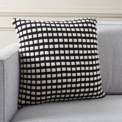 Shay, 18 X 18, Black / Ivory, Cotton Pillow