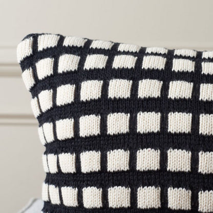 Shay, 18 X 18, Black / Ivory, Cotton Pillow