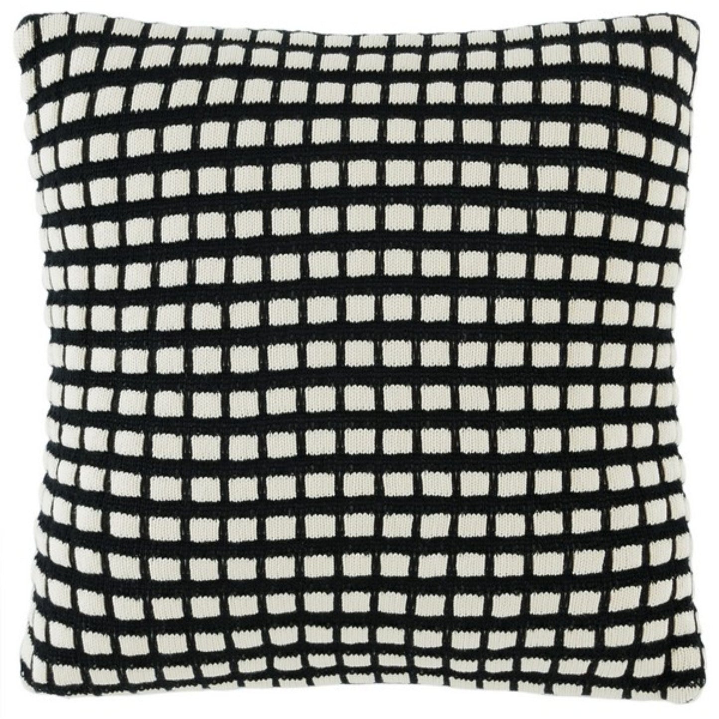 Shay, 18 X 18, Black / Ivory, Cotton Pillow