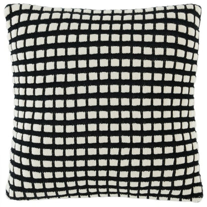 Shay, 18 X 18, Black / Ivory, Cotton Pillow