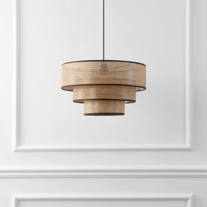 MALYA FAUX RATTAN / METAL PENDANT