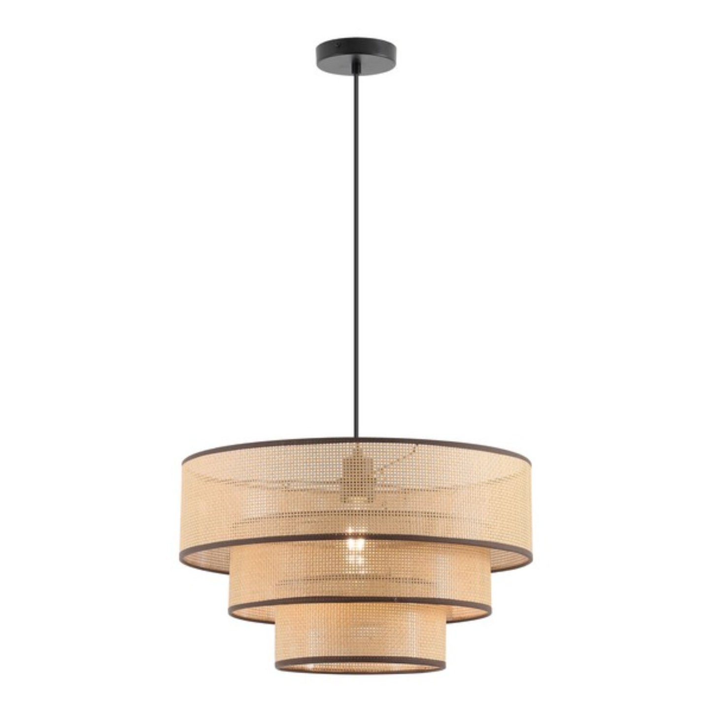 MALYA FAUX RATTAN / METAL PENDANT