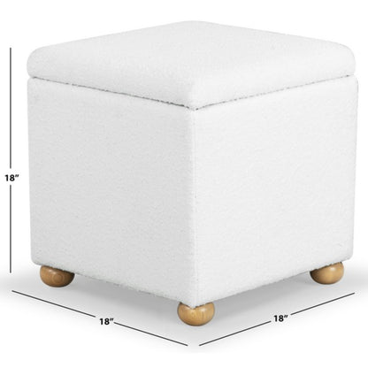 Becka Square Boucle Storage Ottoman