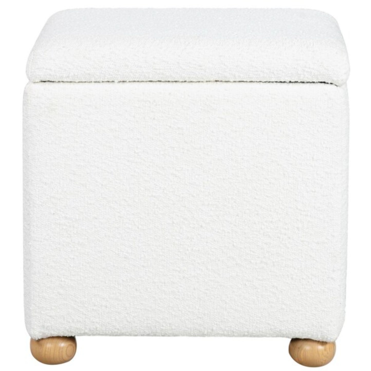 Becka Square Boucle Storage Ottoman