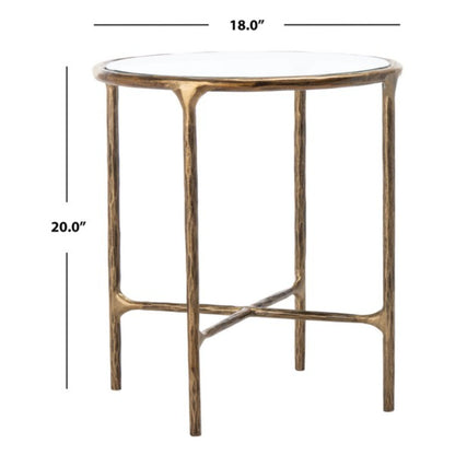 Jessa Forged Metal Round End Table