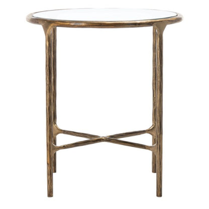 Jessa Forged Metal Round End Table
