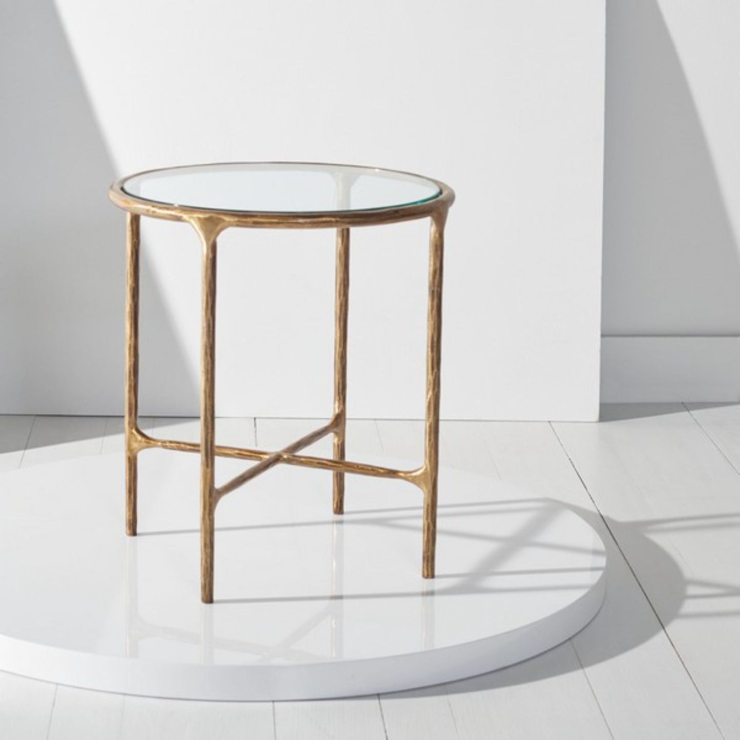 Jessa Forged Metal Round End Table