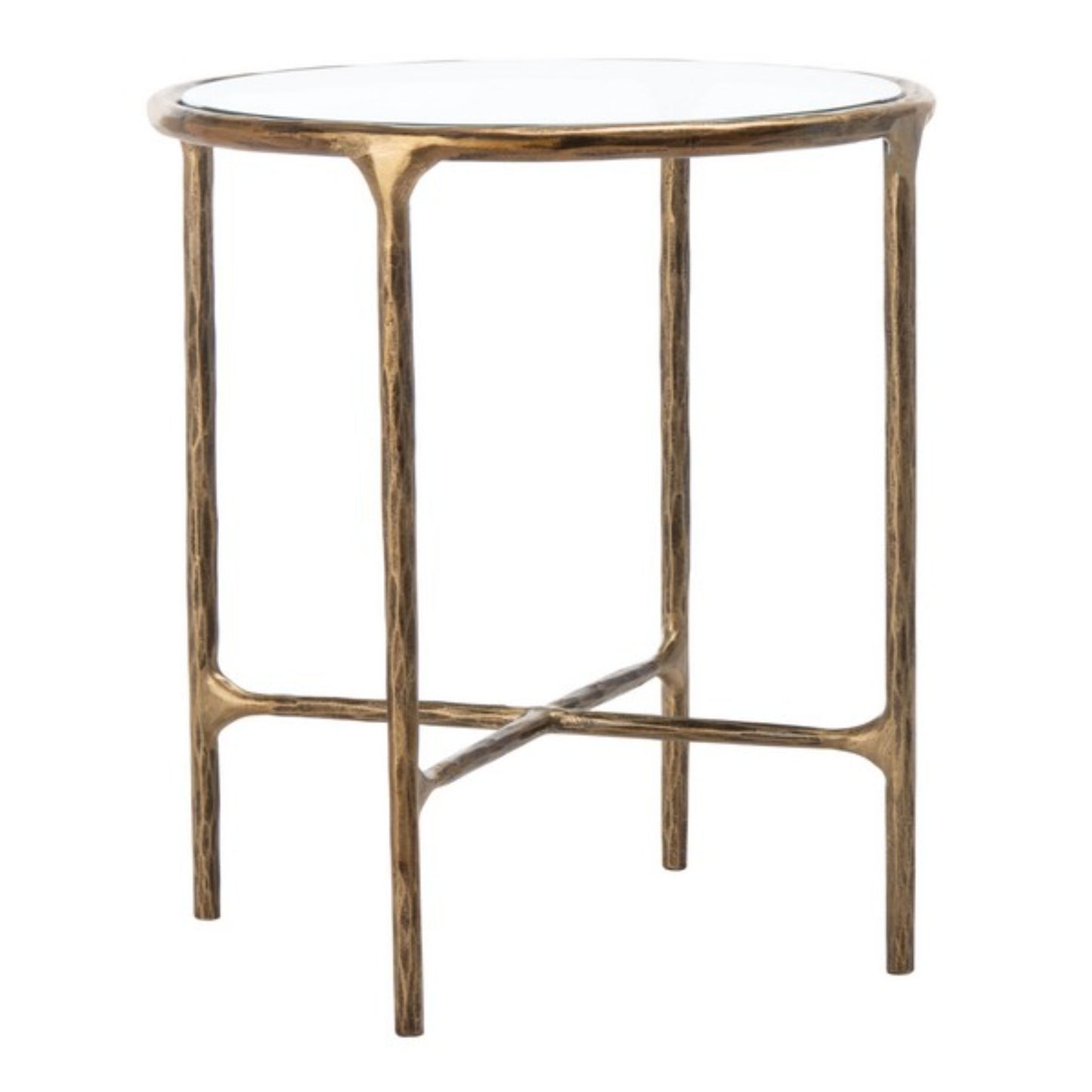 Jessa Forged Metal Round End Table