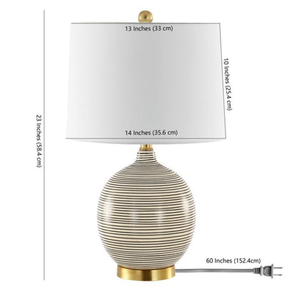 KREMP RESIN TABLE LAMP W/ USB PORT