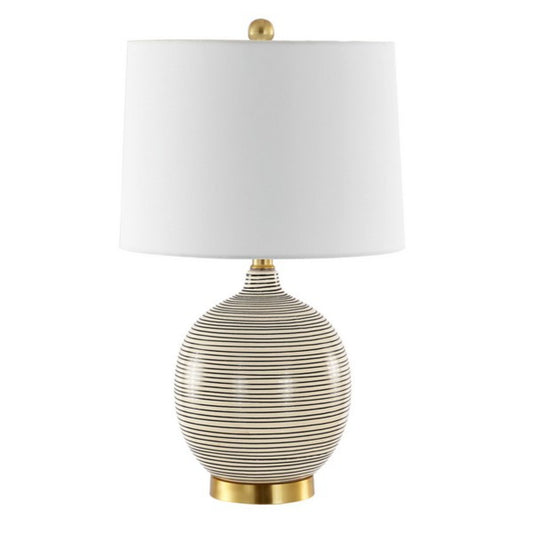 KREMP RESIN TABLE LAMP W/ USB PORT