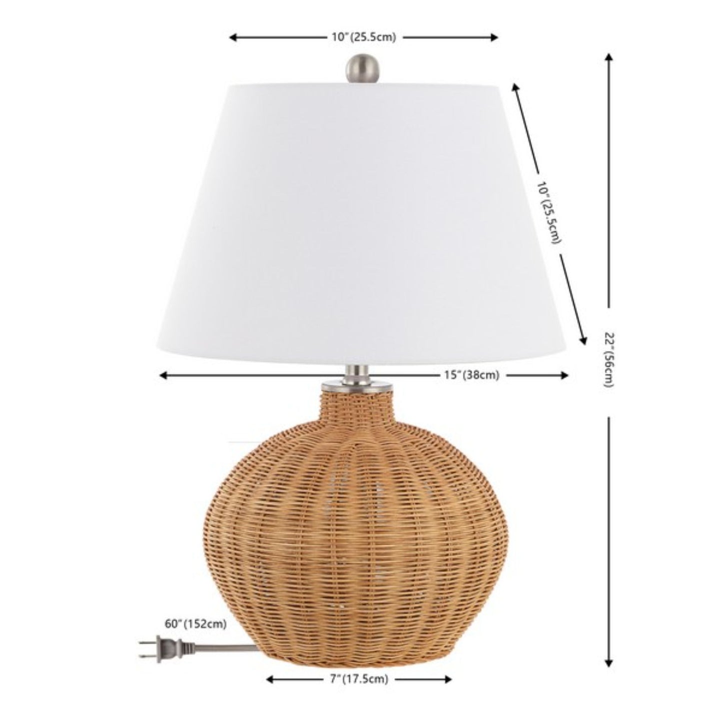 JUANA, RATTAN TABLE LAMP