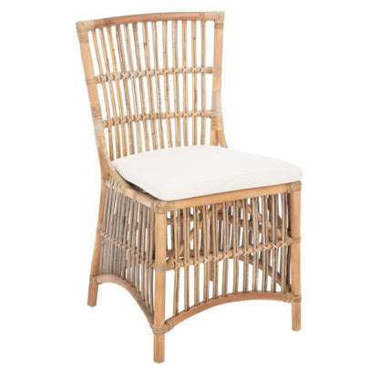 Erika Rattan Dining Chair W/ Cushion (Set of 2)