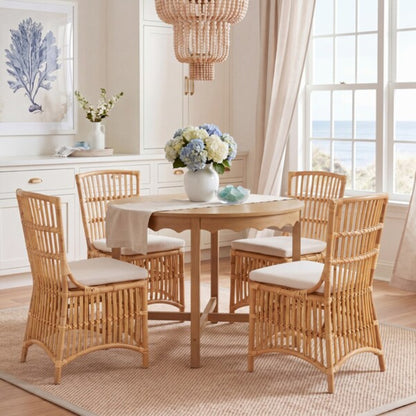 Erika Rattan Dining Chair W/ Cushion (Set of 2)