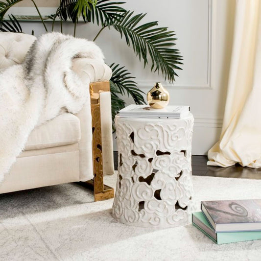 White Cloud Garden Stool