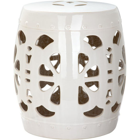 Stencil Blossom Garden Stool