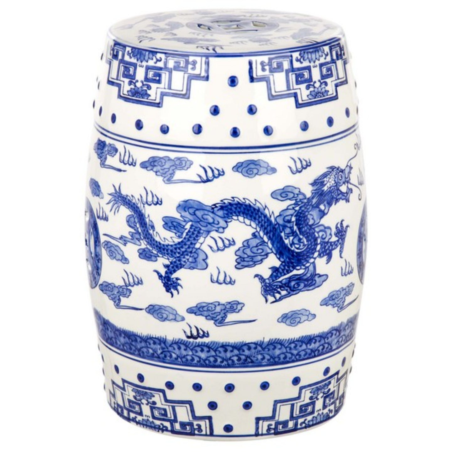 Dragon's Breath Chinoiserie Garden Stool
