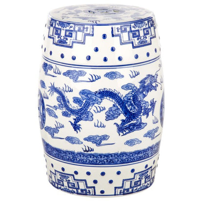Dragon's Breath Chinoiserie Garden Stool
