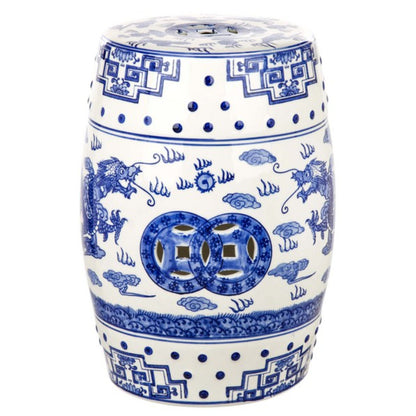 Dragon's Breath Chinoiserie Garden Stool