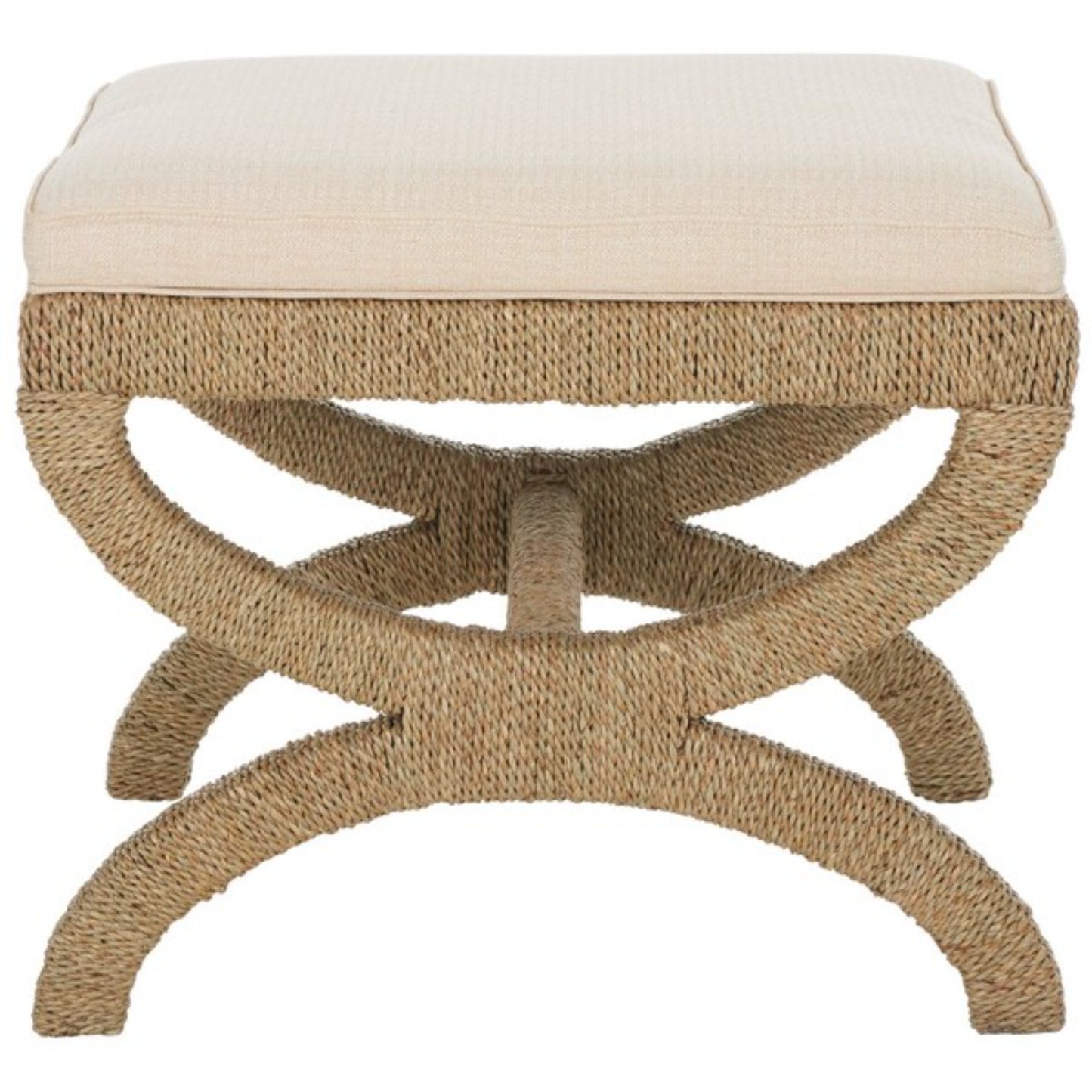 Aikan Woven Sea Grass Ottoman