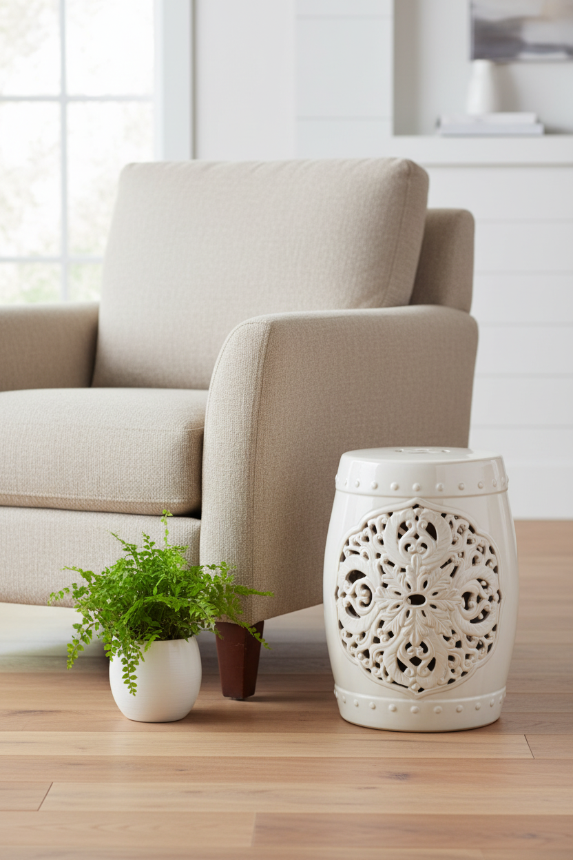 Flora Garden Stool - Indoor Lifestyle