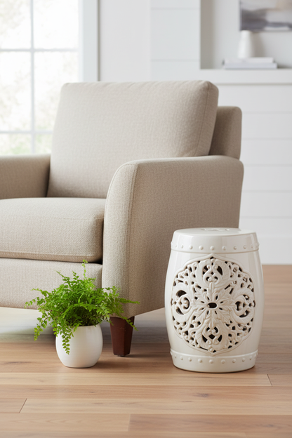 Flora Garden Stool - Indoor Lifestyle