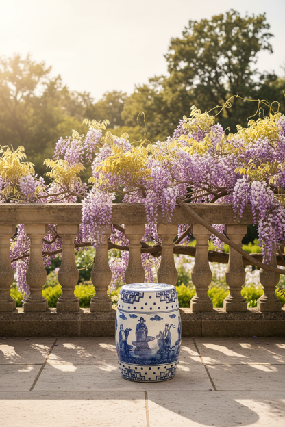 Ocean Jewel Chinoiserie Garden Stool - Outdoor Lifestyle