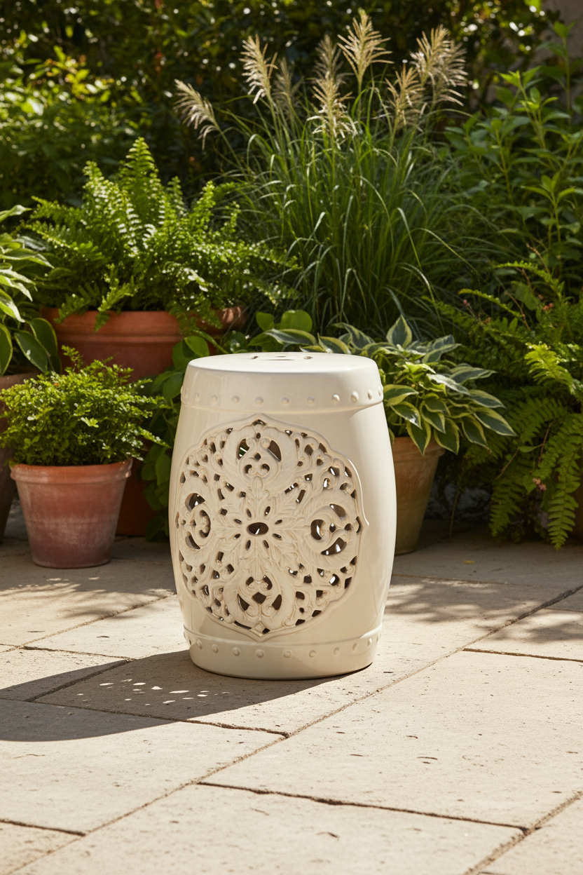 Flora Garden Stool - Outdoor Lifestyle