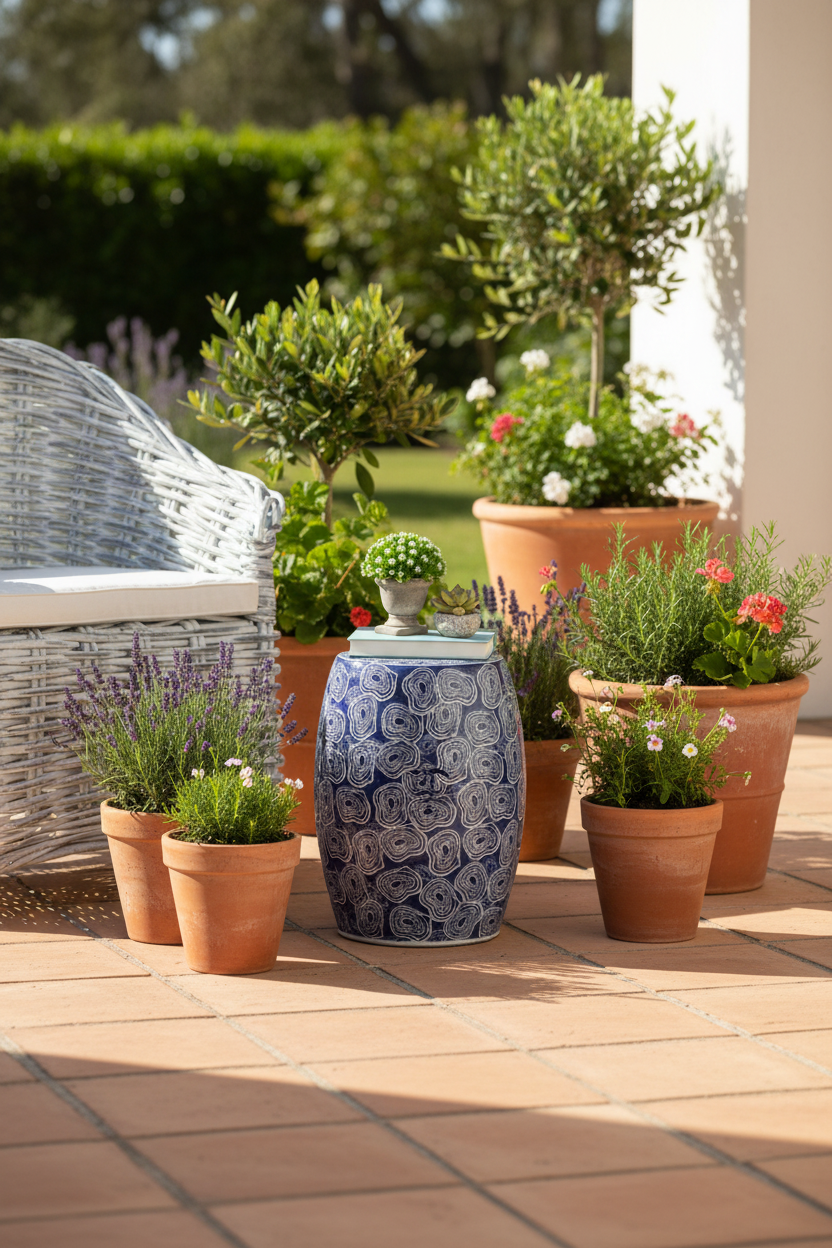Lorey Garden Stool - Outdoor Lifestyle