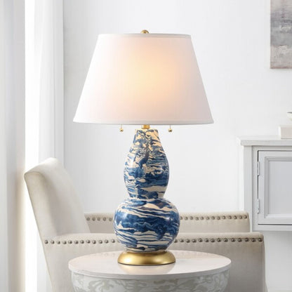 COLOR SWIRLS GLASS TABLE LAMP-SET(2)