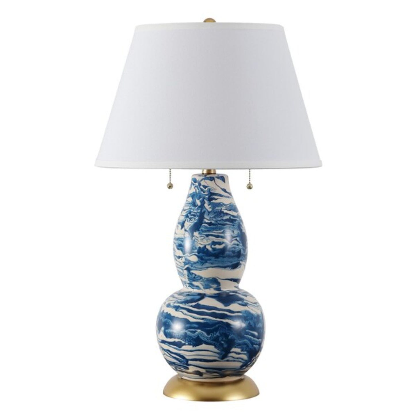 COLOR SWIRLS GLASS TABLE LAMP-SET(2)
